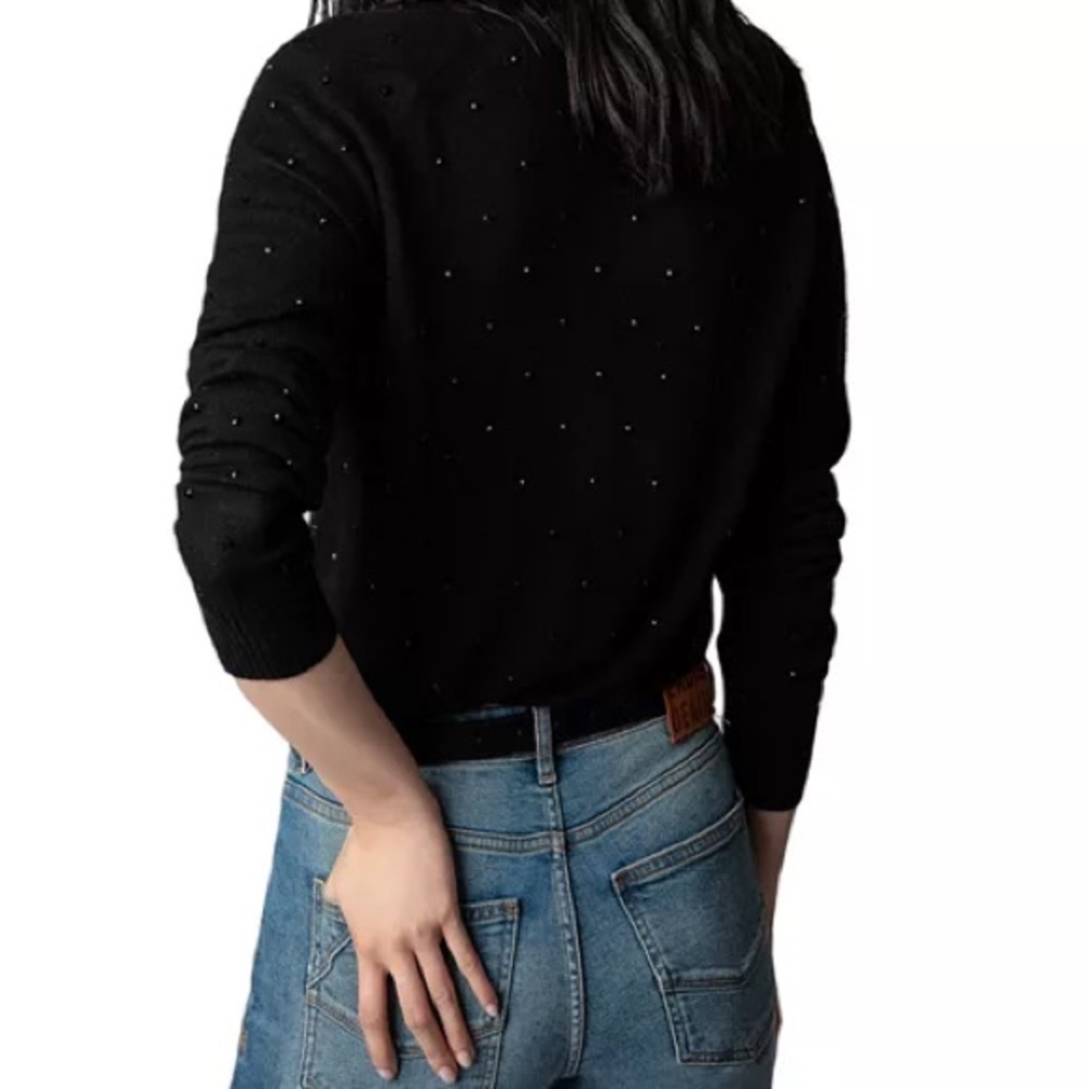 Zadig & Voltaire Jim Cashmere Crystal Studded Cardigan XS - Picture 2 of 11